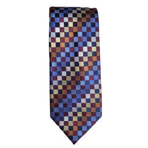 Jos. A. Bank Executive Collection 100% Silk Men’s Neck Tie Blue Red Gold NWOT
